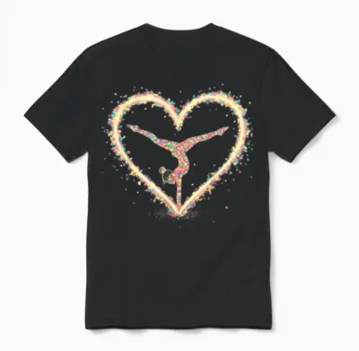 Gymnastics Gift Women's Girls Kids Rhythmic Gymnastics T-Shirt, Black Unisex T-Shirt - Black