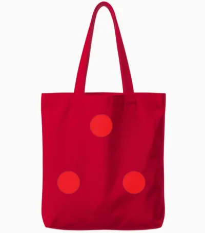 Predator Three Dots Tote Bags - Red