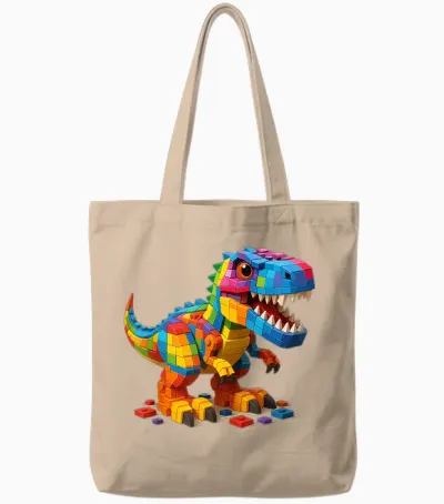 Building Blocks for Men Boys Tote Bags - Natural