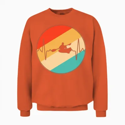 Kayak Retro Heartbeat Unisex Sweatshirt - Orange