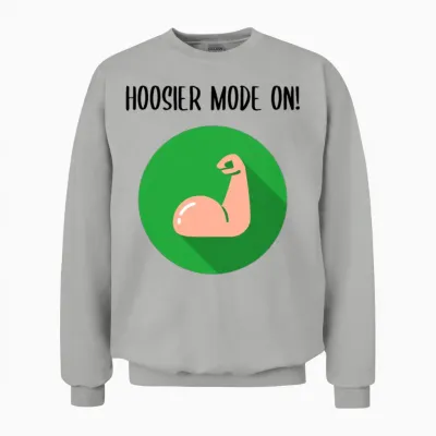 Hoosier Mode on Indiana Funny Unisex Sweatshirt - Ash