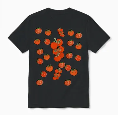 Funny Tomato Outfit Unisex T-Shirt - Black