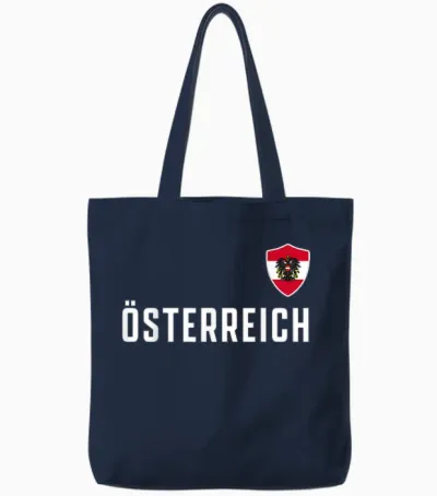 österreich Flagge Adler Fan Austria Wappen Patriotisches Tote Bags - Navy