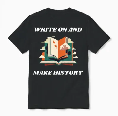 Write on and Make History Unisex T-Shirt - Black