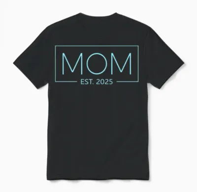 Boy Mom Est. 2025 Boy Mother 2025 Boy Mom 2025 Unisex T-Shirt - Black