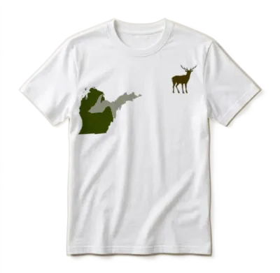 Funny Michigan Yooper Hunting Parody Deer Unisex T-Shirt - White