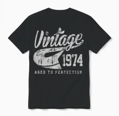 Vintage 1974 Unisex T-Shirt - Black