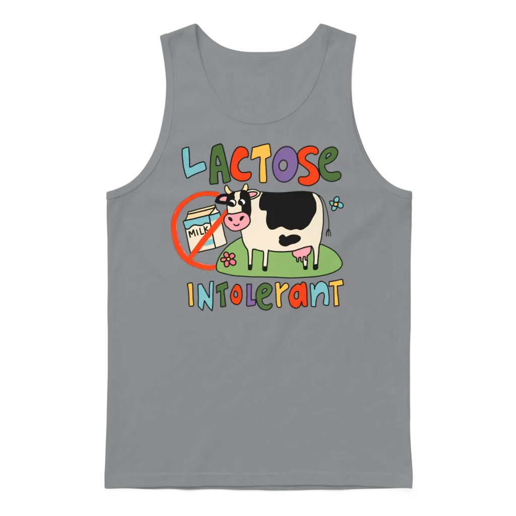 Lactose Intolerant Funny Sarcastic Meme Unisex Tank Top - Sport Grey