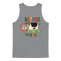 Lactose Intolerant Funny Sarcastic Meme Unisex Tank Top - Sport Grey – 1