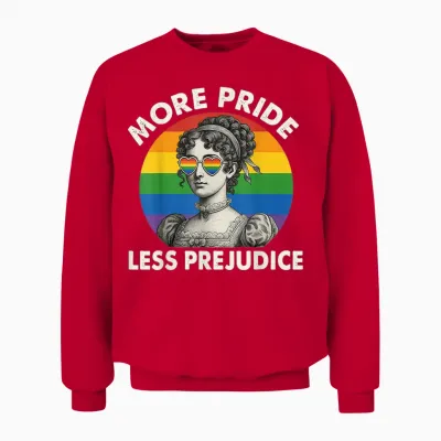 Mehr Stolz, Weniger Vorurteile, Lgbtq-Regenbogenkunst Unisex Sweatshirt - Red