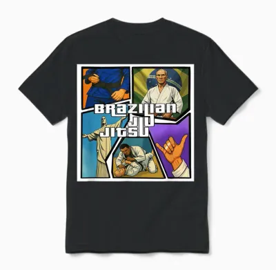 Brazilian Jiu Jitsu Comic Style - Bjj Lifestyle T-Shirt, Black, S Unisex T-Shirt - Black