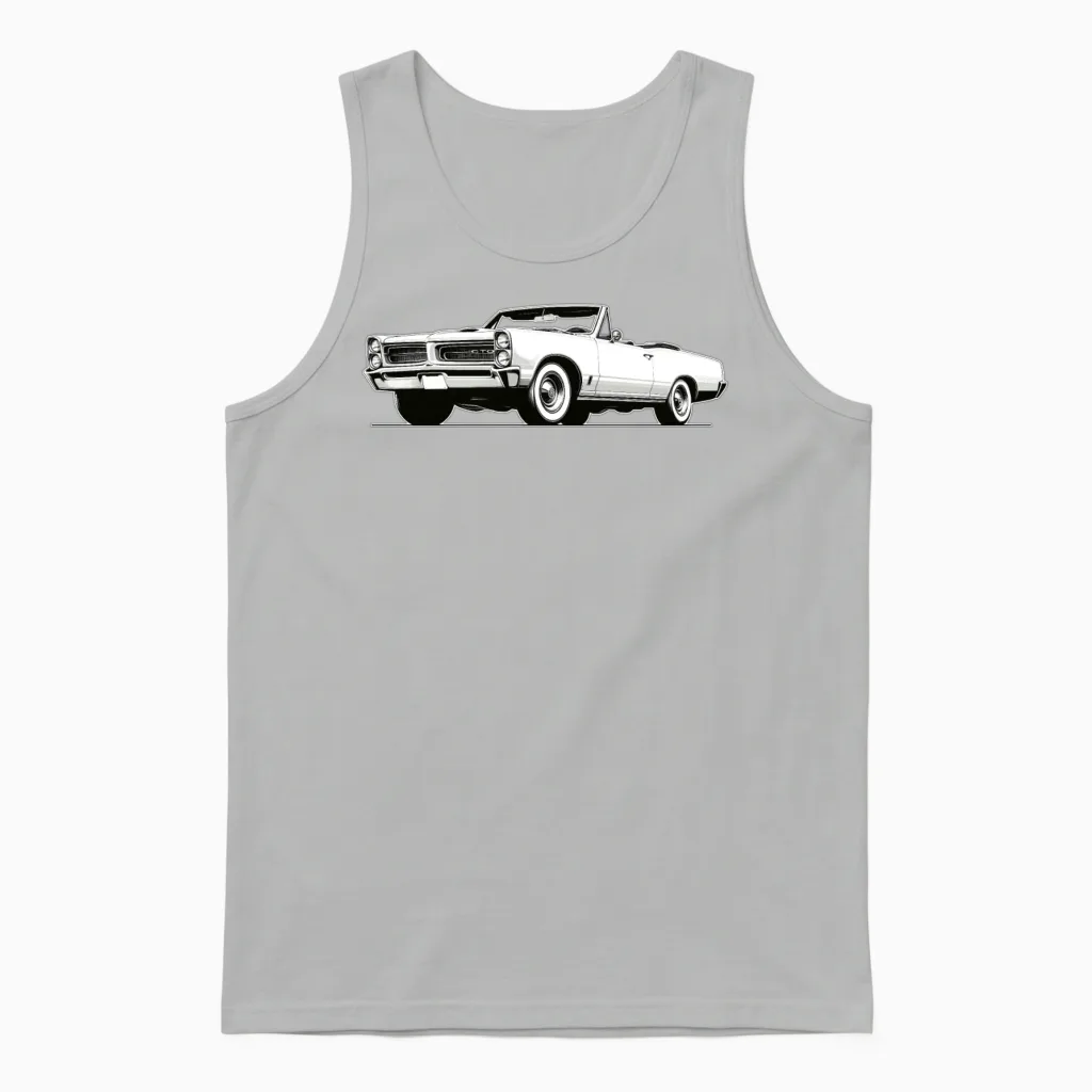 Vintage 1964 Pontiac Gto Convertible Classic Car A Unisex Tank Top in Ash