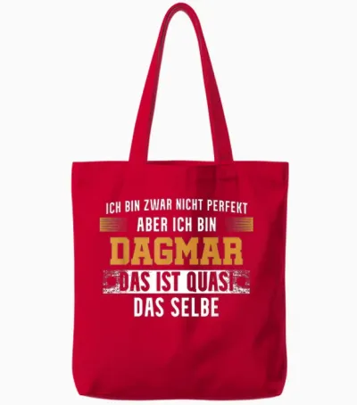 Name Dagmar Ich Bin Dagmar Tote Bags - Red
