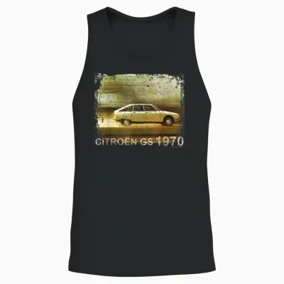 Citroën Gs 1970 Car Driving T-Shirt, Black, S Unisex Tank Top - Black
