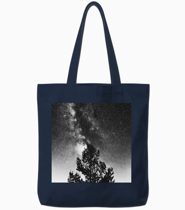 The Celestial Burning Bush Tote Bags in Navy