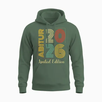 Abitur 2026 Geschafft Retro Abi Ak 26 Unisex Hoodie - Military Green