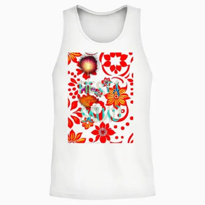 Fiesta Squad Design Unisex Tank Top - White