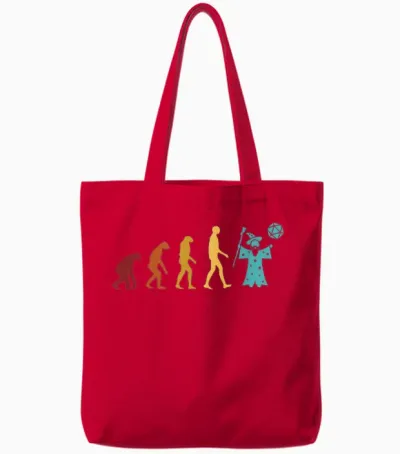 Rpg Games Pnp Brettspiel Geschenke Für Erwachsene Pen and Paper Evolution Rollenspiel Tabletop Pen and Paper T-Shirt Schwarz Klein Eu S Tote Bags - Red