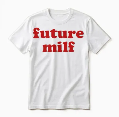Future Milf Shirt Y2k Aesthetic T-Shirt, White, S Unisex T-Shirt - White