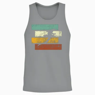 Crocodile Retro Unisex Tank Top - Sport Grey
