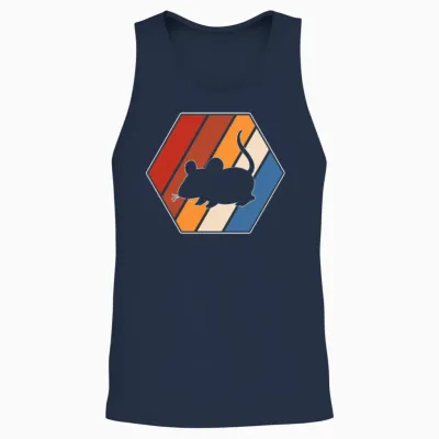 Mouse Retro Unisex Tank Top - Navy