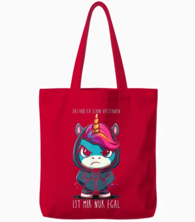 Ich Habe Das Schon Verstanden, Ist Mir Nur Egal! - Einhorn Tote Bags - Red