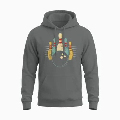 Funny Gift Funny Teen Bowling T-Shirt, Black, S Unisex Hoodie - Graphite Heather