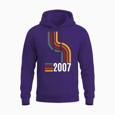 Limited Edition 2007 18th Birthday Present Unisex Hoodie - Purple