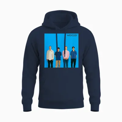 Weezer - Blue Album Cover Unisex Hoodie - Navy