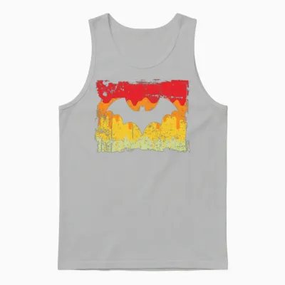 Bat Retro Unisex Tank Top - Ash