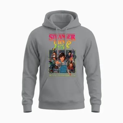 Stranger Things Tales from '85 H.i.c. Investigator's Team Up Unisex Hoodie - Sport Grey