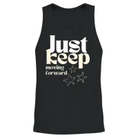 Just Keep Moving Forward Unisex Tank Top - Black – 2