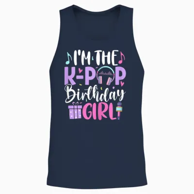 I'm the K Pop Birthday Girl Korean Pop Birthday Party Unisex Tank Top - Navy