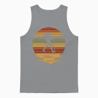 Hiking Color Night & Outdoors Gift Unisex Tank Top in Sport Grey - 1