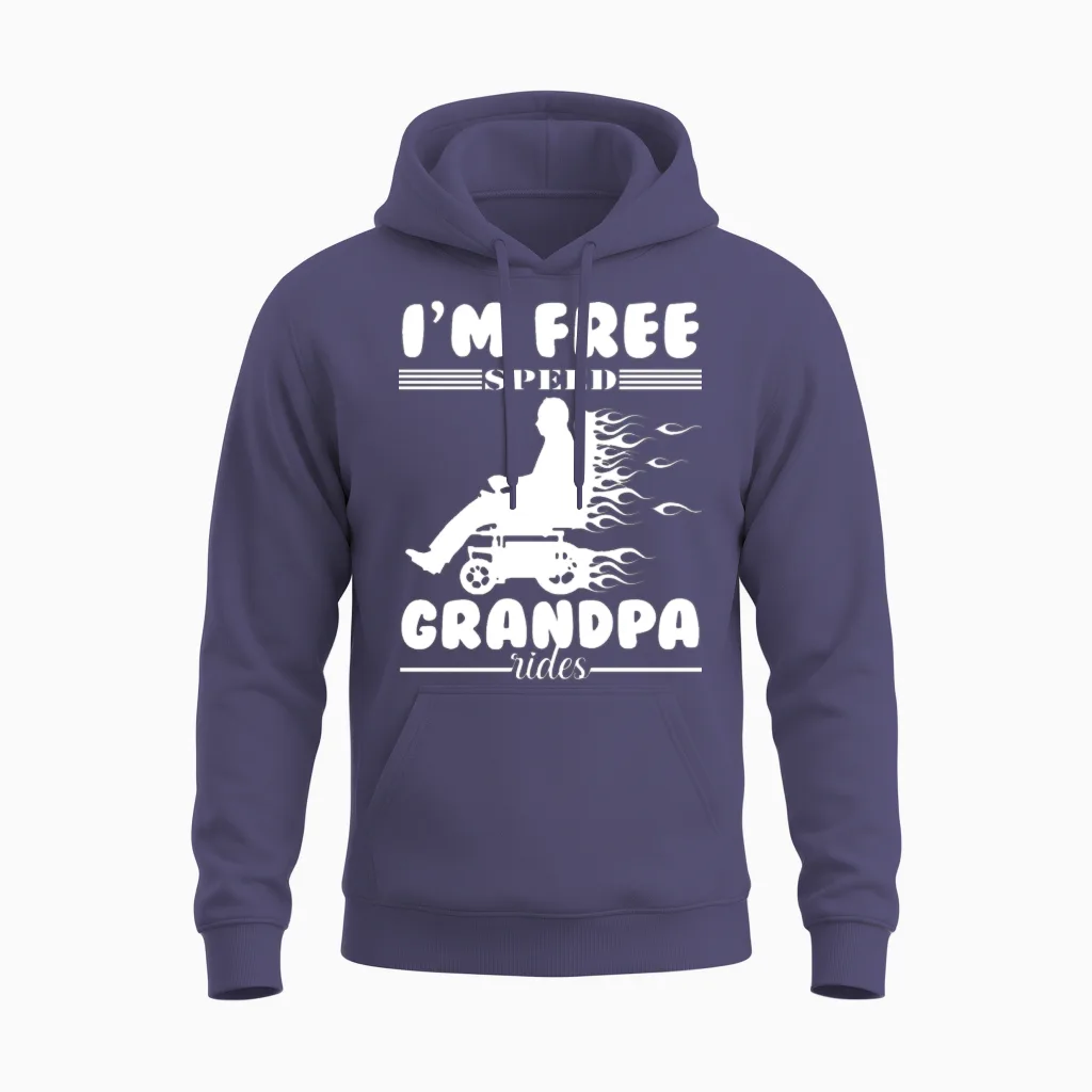 Paraplegia Wheelchair Funny Paraplegic Handicap Unisex Hoodie in Heather Sport Dark Navy