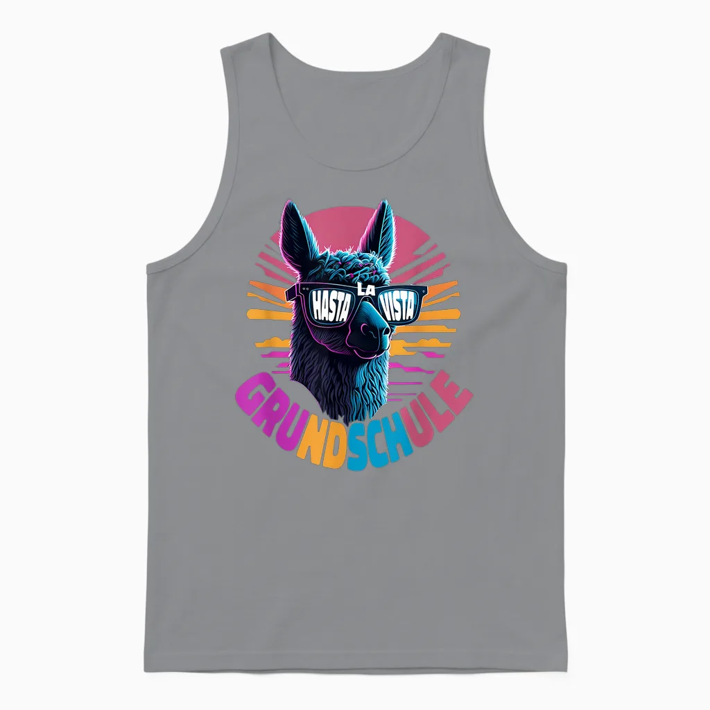 Hasta La Vista Lama Alpaka Grundschule Abschluss 5.klasse Unisex Tank Top in Sport Grey