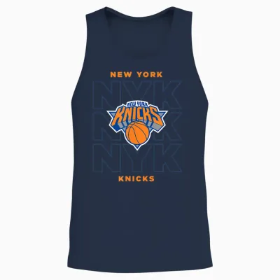 Nba - Aufgestapeltes Stadtlogo Der New York Knicks Unisex Tank Top - Navy