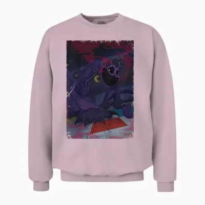 Kids Poppy Playtime Catnap Red Smoke Unisex Sweatshirt - Light Pink
