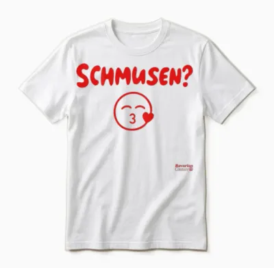 Schmusen? Kussi Kiss X Bayern Wiesn Costume Oktoberfest Back Unisex T-Shirt - White