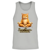 Zen Cat Inner Peace Pending Lovers Unisex Tank Top - Ash – 2