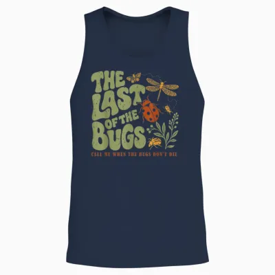 The Last of the Bugs Vintage Insect Humor Unisex Tank Top - Navy