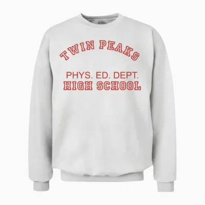 Twin Peaks High School Phys. Ed. Dept. Unisex Sweatshirt - White