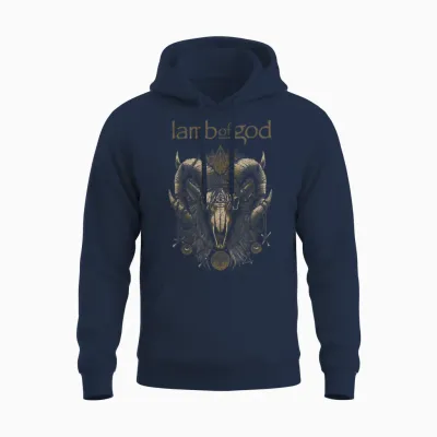 Lamb of God – Ram Skull Brown Unisex Hoodie - Navy