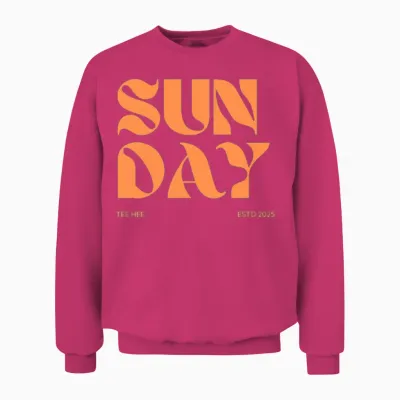 Retro Sunday Vibes Unisex Sweatshirt - Heliconia