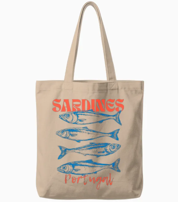 Sardinen Portugal Mittelmeer Europa Reise Souvenir Tote Bags in Natural