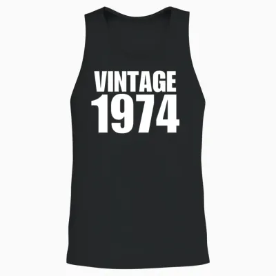 Vintage 1974 Unisex Tank Top - Black