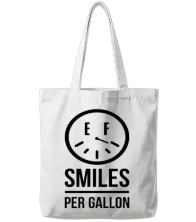 Dude in Blue Smiles Women's T-Shirts Tote Bags - White