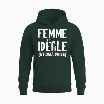 A Woman Ideal Valentine's Day Couple Love Man Gift T-Shirt, Black Unisex Hoodie - Forest