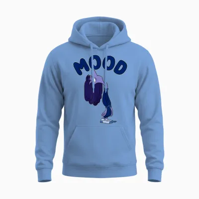 Disney Pixar Inside Out 2 Mood Ennui Bored Retro Shot Unisex Hoodie - Carolina Blue