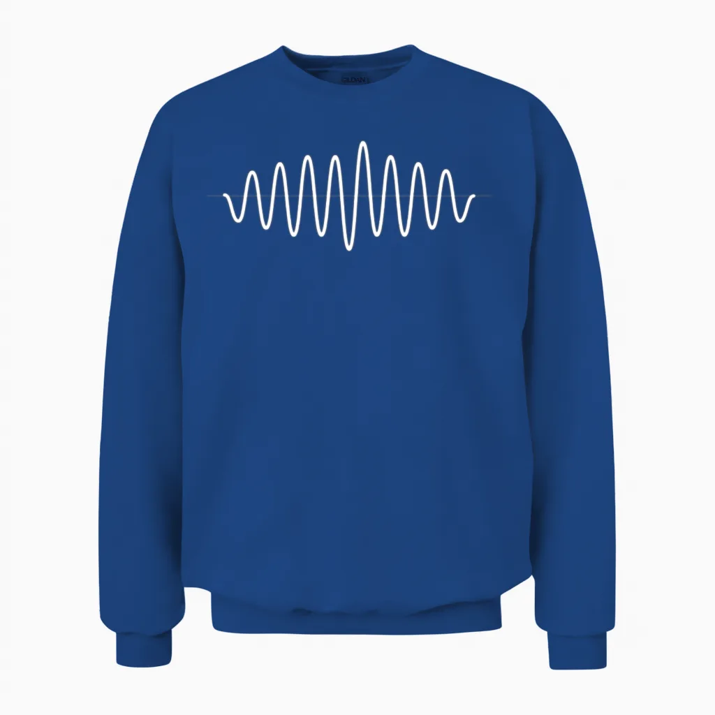 Waves Amplitude Rash Curve Diagram Music Unisex Sweatshirt in Royal